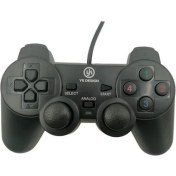 Resim Çift Titreşimli USB Kablolu Oyun Kolu Pc Uyumlu Vibration Gamepad 