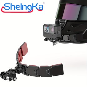 Resim Kasklar için Çene Montajı, Gopro Hero 12, 11, 10, 9, 8, 7, 5, DJI ve Insta360 Kameraları ile Uyumlu, Aksiyon Kameraları için Kask Aksesuarları. 