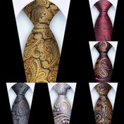 Resim 1 adet RICNAIS Erkek 8cm Paisley Kravat - Yüksek Kaliteli Klasik İpek, Canlı Mavi, Altın, Kırmızı ve Daha Fazla Desenler, Düğünler, Partiler, İş Etkinlikleri, Babalar Günü ve Şükran Günü için İdeal, Resmi Etkinlik Aksesuarı | Şık Resmi Kravat | İpek Kravat 