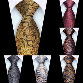 Resim 1 adet RICNAIS Erkek 8cm Paisley Kravat - Yüksek Kaliteli Klasik İpek, Canlı Mavi, Altın, Kırmızı ve Daha Fazla Desenler, Düğünler, Partiler, İş Etkinlikleri, Babalar Günü ve Şükran Günü için İdeal, Resmi Etkinlik Aksesuarı | Şık Resmi Kravat | İpek Kravat 