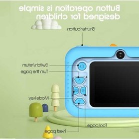 Resim Bloomnest Sevimli 20mp Dijital Çocuk Kamerası - Selfie Kamerası, Kız Ve Erkek Çocuklar İçin Sarı 