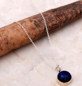 Resim Sümer Telkari Lapis Lazuli Elişi Trend Gümüş Kolye 6937 