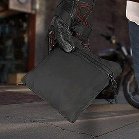 Resim Motosiklet Sırt Çantası, Katlanabilir Paketlenebilir Sırt Çantası, Kask Sırt Çantası, Kask Tutuculu Katlanabilir Seyahat Sırt Çantası, Yürüyüş, Kamp, Bisiklet ve Siyah 