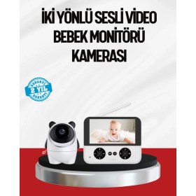 Resim 720P Bebek Kamerası Uzaktan Kontrollü Gece Görüşlü Monitör 