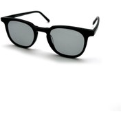 Resim LONDON&LONDON Erkek Siyah-Yeşil Organik (UV) Cam Selüloz Asetat (Selüloid) Kapalı Çerçeve Dikdörtgen Güneş Gözlüğ 