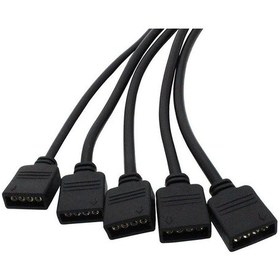 Resim Alfais 4377 RGB Şerit 4 Pin LED Çoklayıcı Splitter Tek Kumanda 5 Çıkış 