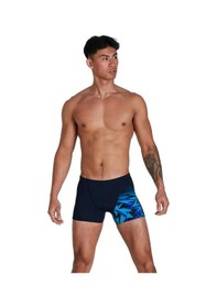 Resim Speedo Allover V Aquashort Erkek Yüzücü Mayosu Siyah 