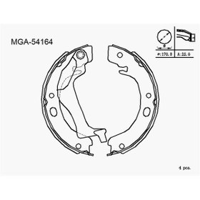 Resim Mga-54164 - El Fren Balata Toyota: Corolla Vvtı 03 - 07 