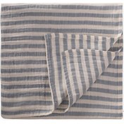 Resim Cigit Naturel Battaniye 90x100cm Mavi Kalın Çizgili Mavi 