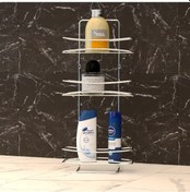 Resim Telnotel Bk006 Krom Üç Katlı Banyo Duş Rafı Krom 