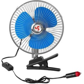 Resim Araç Içi Vantilatör Oto Pervane 10" 24 Volt Uyumlu Mandallı Çakmaklık Girişli 