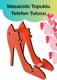 Resim Genel Markalar Masaüstü ofis masası topuklu ayakkabı telefon tutucu aksesuar standı 