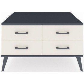 Resim Kronos Şifonyer 4 Raflı 88x59x48 Çam-antrasit/aytaşı Antrasit/aytaşı 