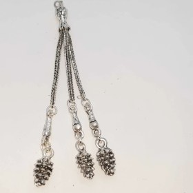 Resim Be Beauty Gümüş Renkli Metal Tesbih Püskülü Model 09 