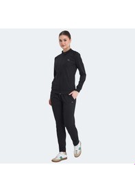 Resim Slazenger RONA Kadın Fermuarlı Dik Yaka Cepli Siyah Eşofman Takımı 