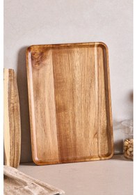 Resim Akasya Dikdörtgen Tepsi 34x24 Cm Kahverengı Kahverengi 