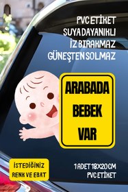 Resim alışveriş kurdu Arabada Bebek Var Araba-Motosiklet Cam Etiket Sticker 
