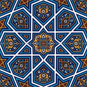 Resim Armada Çini 20x20 Cm SP 48 Kütahya Çinisi Selçuklu Desenli Çini Karo 