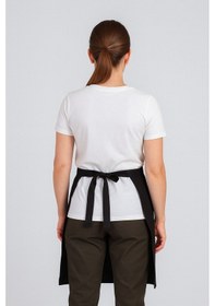 Resim Kadın Belden Bağlamalı Barista Şef Mutfak Önlüğü 60x60 Cm Siyah 