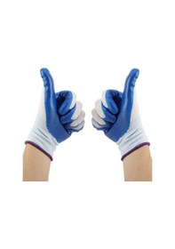 Resim Tenfowee Nitril Kauçuk Bahçe Eldiveni - Su Geçirmez, Sürtünmeye Dayanıklı, Ergonomik Tasarım, Çift Adet 