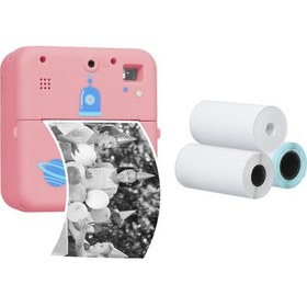 Resim Lemestar Kamera Cep Fotoğraf Yazıcısı Kablosuz Termal Etiket Yazıcısı 1080P Anında Baskı Kameras 