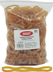 Resim Ekoset 180X5Mm Geniş Kauçuk Paket Ambalaj Kasa Lastiği 100 Adet 