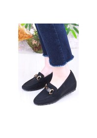 Resim Fort 34065 Minalya Siyah Hafif Rahat Dolgu Taban Şık Kadın Günlük Ayakkabı Siyah 