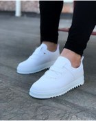 Resim WG Fashion Mp036 Bt Bağcıklı Lastikli Ortopedik Yüksek/kalın Taban Erkek Sneaker Beyaz 