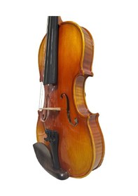 Resim Ahşap Keman Abanoz Aksamlı Parlak Kelebek Ağacı Tam Profesyonel 