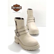 Resim Beige Hakiki Deri Kadın Bot & Bootie Hd0777055603 Beige 