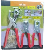 Resim tuhafiyecimiz 3'lü Zımba, Çıtçıt, Kuşgözü Pense seti - Malzemeyle beraber. (25 Çıtçıt -100 Kuşgözü) 