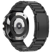 Resim Samsung Uyumlu Galaxy Watch Ultra 47mm Yedek 3 Boncuklu Saat Kayışı İçin Titanyum Çelik Kordon - Siyah 