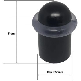Resim Eym Lüx Kapı Yer Zemin Tamponu Stoper Siyah 5 cm 
