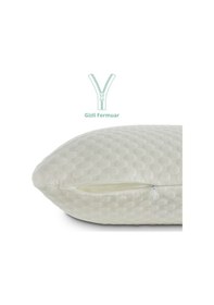 Resim Rudu Tencel Yastık Kılıfı Visco Visko 60x40x14cm Beyaz 