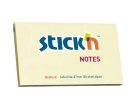 Resim Hopax Stickn 21009 Yapışkanlı Not Kağıdı 100 Yaprak 76x127 Mm Sarı 12 Koçan 