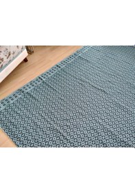 Resim Algelsineve 6 Metrekare Serme Halı Örtüsü, Türk Gülü Desen Su Yeşili 