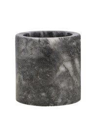 Resim Roza Mermer Baharatlık 8x8 Cm Mermer Tuzluk Masaüstü Baharatlık Siyah 