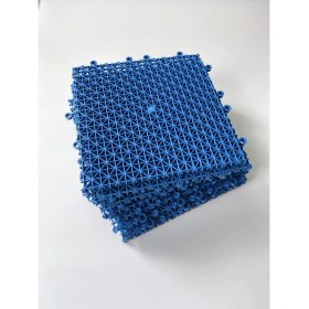 Resim Gerçek Trend Mavi, Plastik Kırılmaz Yer Karosu Zemin Kaplaması 1 M2 ( 16 Adet ) 25 x 25 cm 