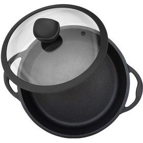 Resim Olika Palladium 24 CM Siyah Kısa Tencere Pk2404 