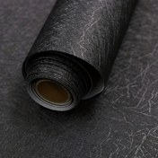 Resim 1 adet Siyah İpek Vinil Duvar Kağıdı - Çırpın ve Yapıştır, Kabartmalı Dokulu, Kendinden Yapışkanlı, Kolay Çıkarma, Yatak Odası Dönüşümü için Mükemmel, Duvarlar, Tavan, Mural, Duvar Dekoru, Oda Dekoru 