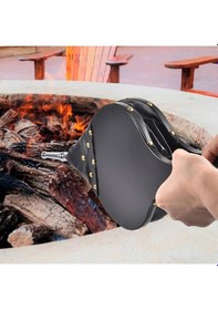 Resim Padalink Kömür Mangal Alev Canlandıracı - Manüel Havalandırıcı, Odun Yakma, Toz Temizleme, Soğanluk Aleti - Siyah 