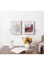 Resim Viyens Kitap Dergi Rafı Oval Kenar Pleksi 50x15x3.5cm 