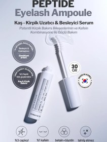 Resim DERMA FACTORY Kaş ve Kirpik Uzatıcı ve Besleyici Vegan Serum Derma Factory Peptide Eyelash Ampoule 