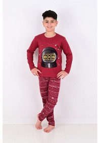 Resim Vitmo Erkek Çocuk Pijama Takımı Moon Uzun Kollu Pamuklu 1008 