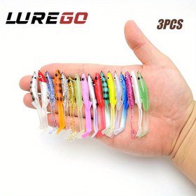 Resim 3 Adet LUREGO Karanlıkta Parlayan Olta Yemi - Gerçekçi Yüzme Hareketli, 5.5/6.5/8.5/10/11.5 cm Çeşitleri, 17 Renk Seçeneği, Tatlı/Su Tuzu Balığı için Önceden Paketlenmiş, Levrek, Turna ve Kefal İçin İdeal - Balıkçılar İçin Mükemmel Hediye, Glowindark Özelliği, Yumuşak Plastik Yem 
