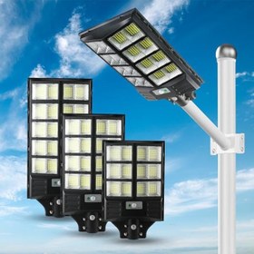 Resim 1200W Güneş Enerjili Ultra Parlak LED Sokak Lambası| Su Geçirmez, Sensörlü, kumandalı 