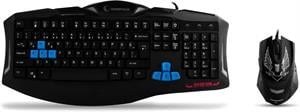 Resim EVEREST RAMPAGE KM-R5 LEDLI MultiMEDIA Gaming KLAVYE MOUSE SET - Siyah 