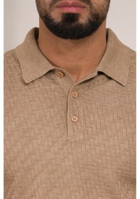 Resim Woolen World Polo Yaka Slimfit Desenli Yünlü Erkek Triko Kazak Devetüyü 