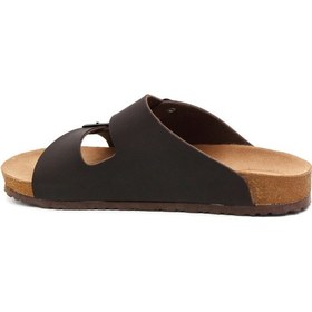 Resim Fly Soft S903 Poli Hafif Taban Çift Toka Erkek Terlik Kahve Kahve 