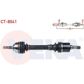 Resim Genel Markalar Komple Aks Sol On Cıtroen C5 I (DC) 2.0 Hdı M-t Uzunluk 638mm 2001-2004 